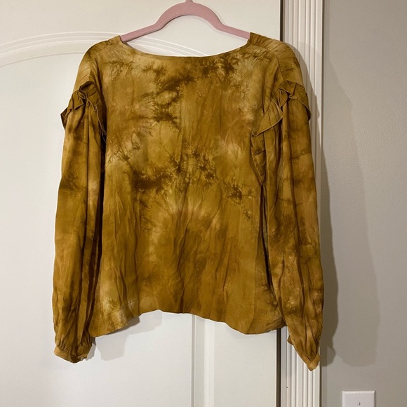 Madewell‎ Tie-Dye Ruffle-Shoulder Top NWT - Picture 5 of 7